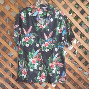 T/O Hawaiian Floral Cotton Shirt